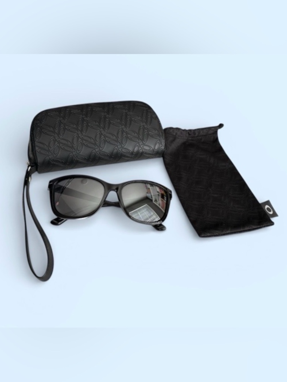 Oakley Women's Black Sunglasses with Case and Pouch